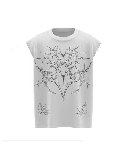 Kyron White Boxy Vest