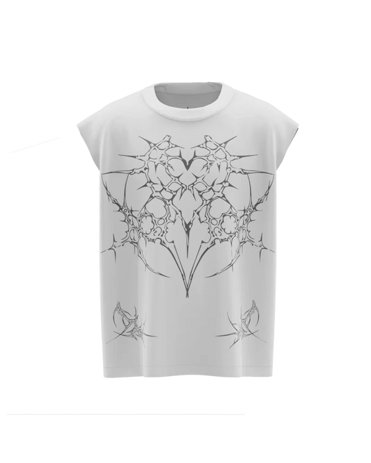 Kyron White Boxy Vest