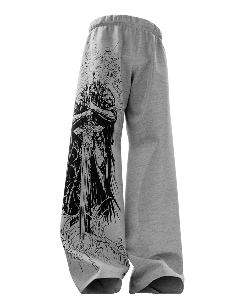 Stryk Grey Unisex Straight Fit Baggy Pants