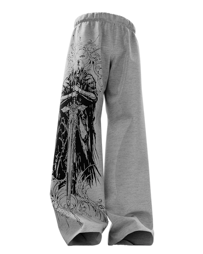 Stryk Grey Unisex Straight Fit Baggy Pants