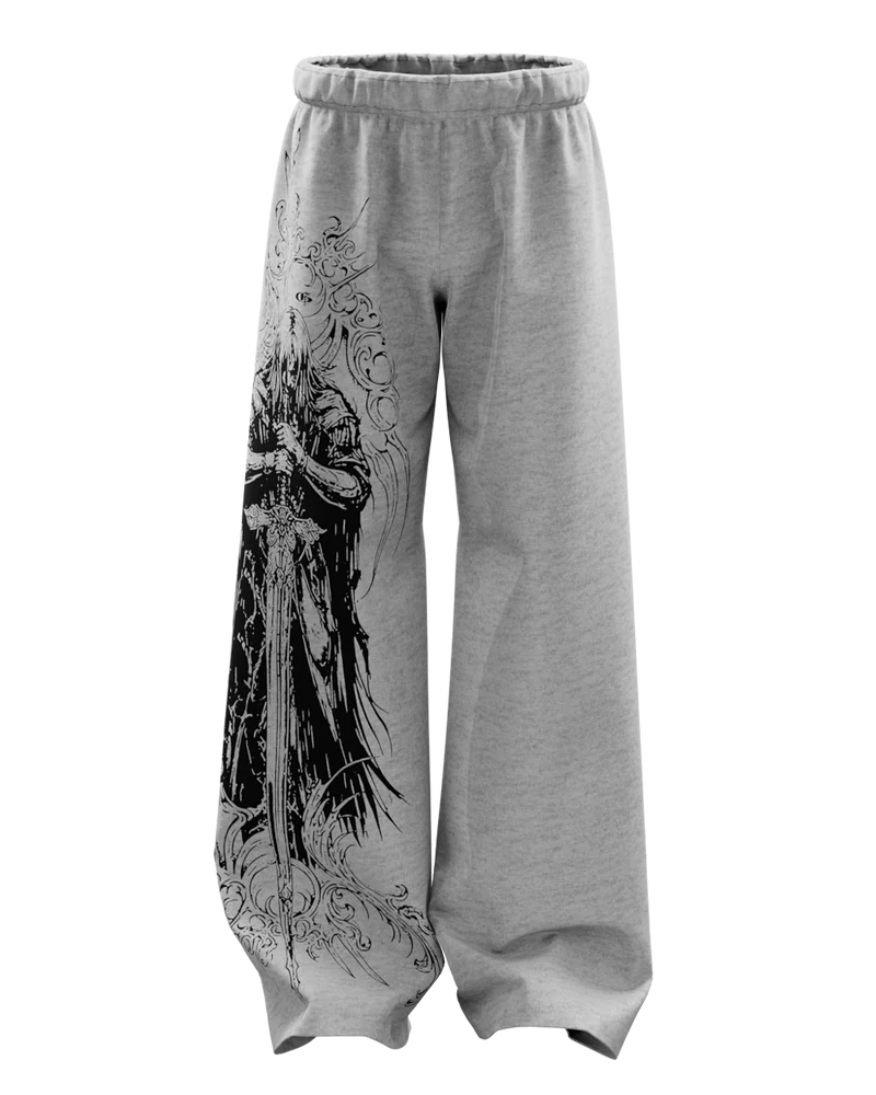 Stryk Grey Unisex Straight Fit Baggy Pants