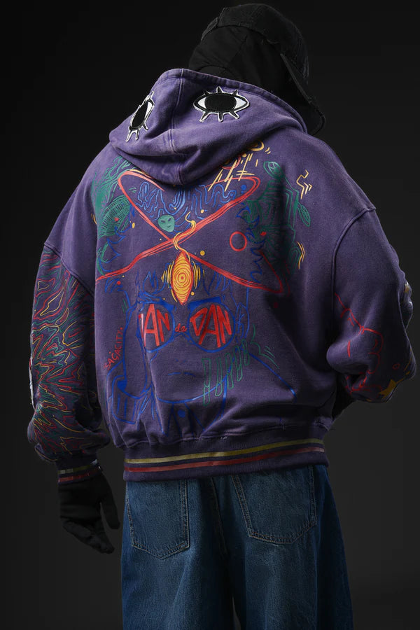 Paranorman - Purple Washed Patch-worked Jacket