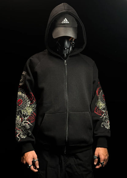 DRAGON EMBROIDERY / ZIPPER