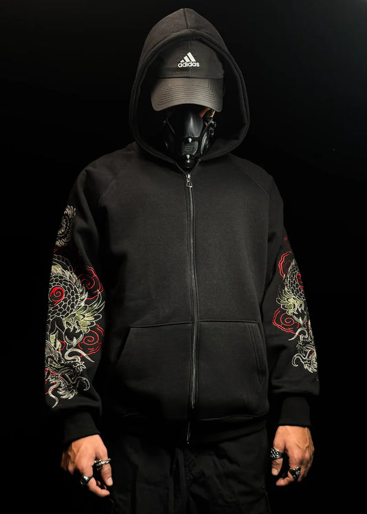 DRAGON EMBROIDERY / ZIPPER